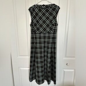 Zara green plaid sleeveless dress
